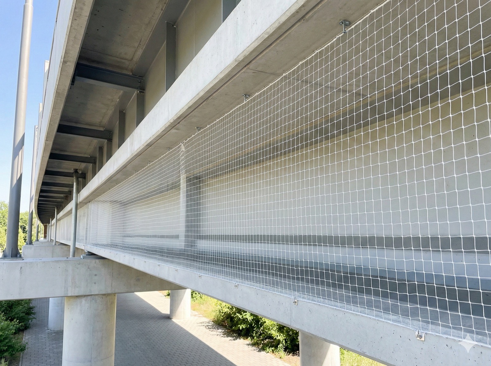 Properly installed bird netting that is tight, secure and well-maintained